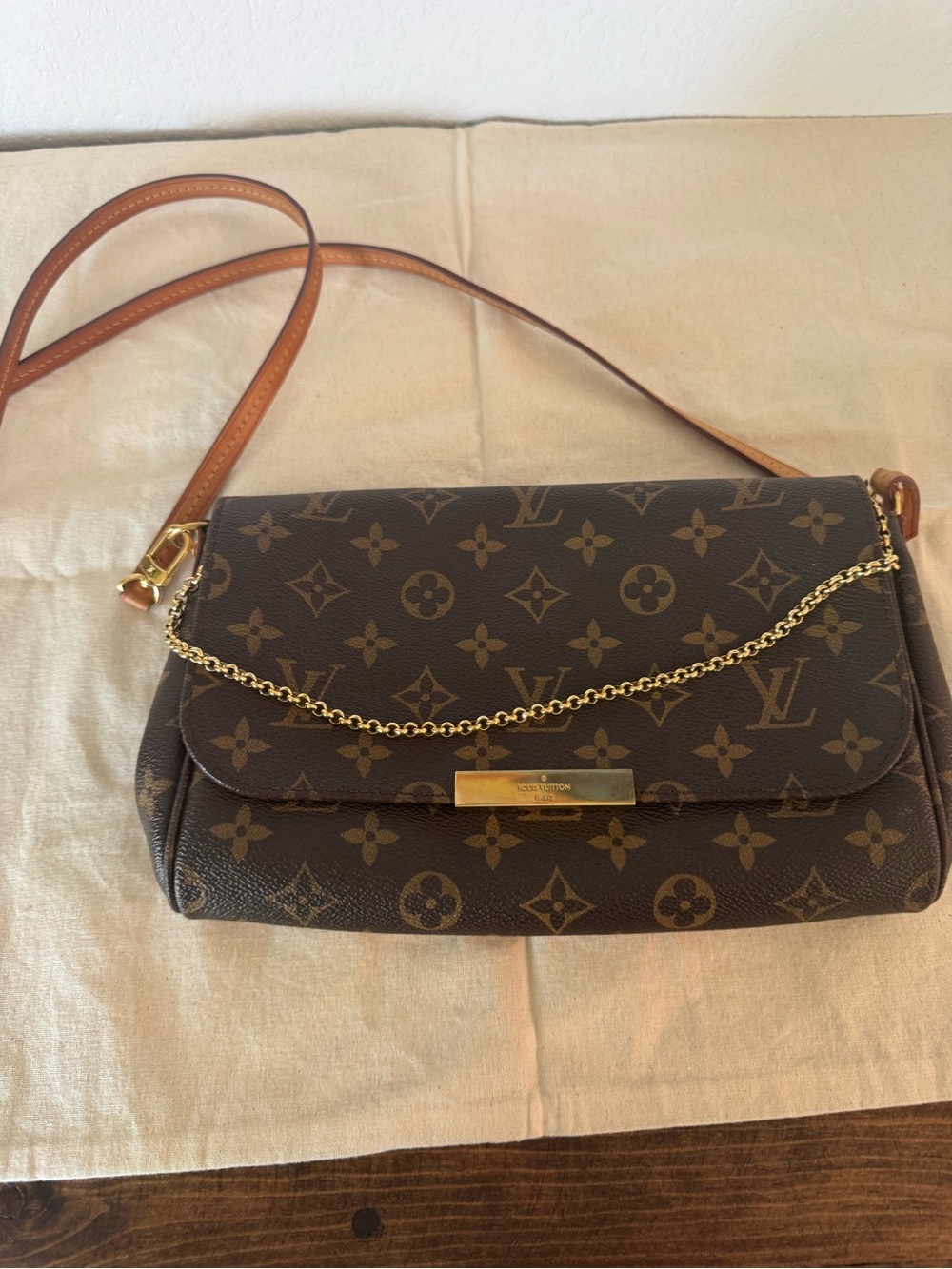Authentic Louis Vuitton Favorite PM pouchette, crossbody bag.